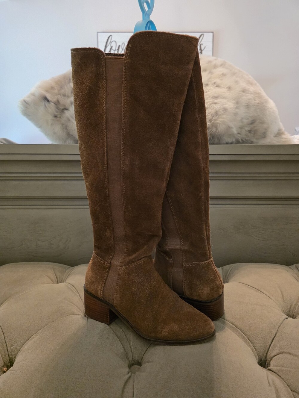 Steve Madden Giselle Brown Suede Knee-High Women’s Boots